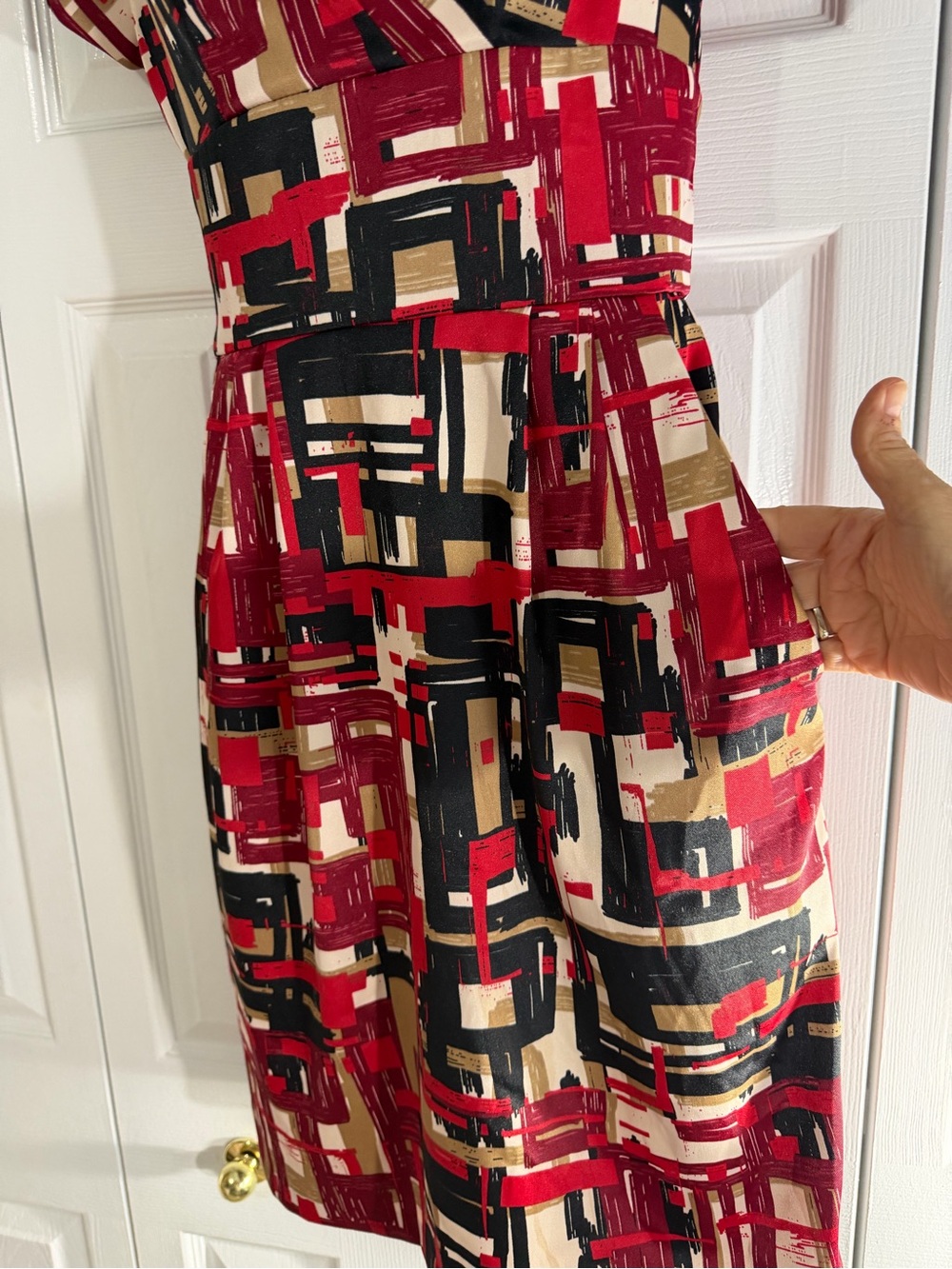 Rabbit Rabbit Rabbit Designs Geometric Wrap Dress Size 4 - Picture 3 of 11